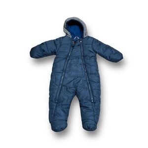 BEN SHERMAN Blue‎ Fleece Lined Puffer Snow Suit 

Size 3-6M
